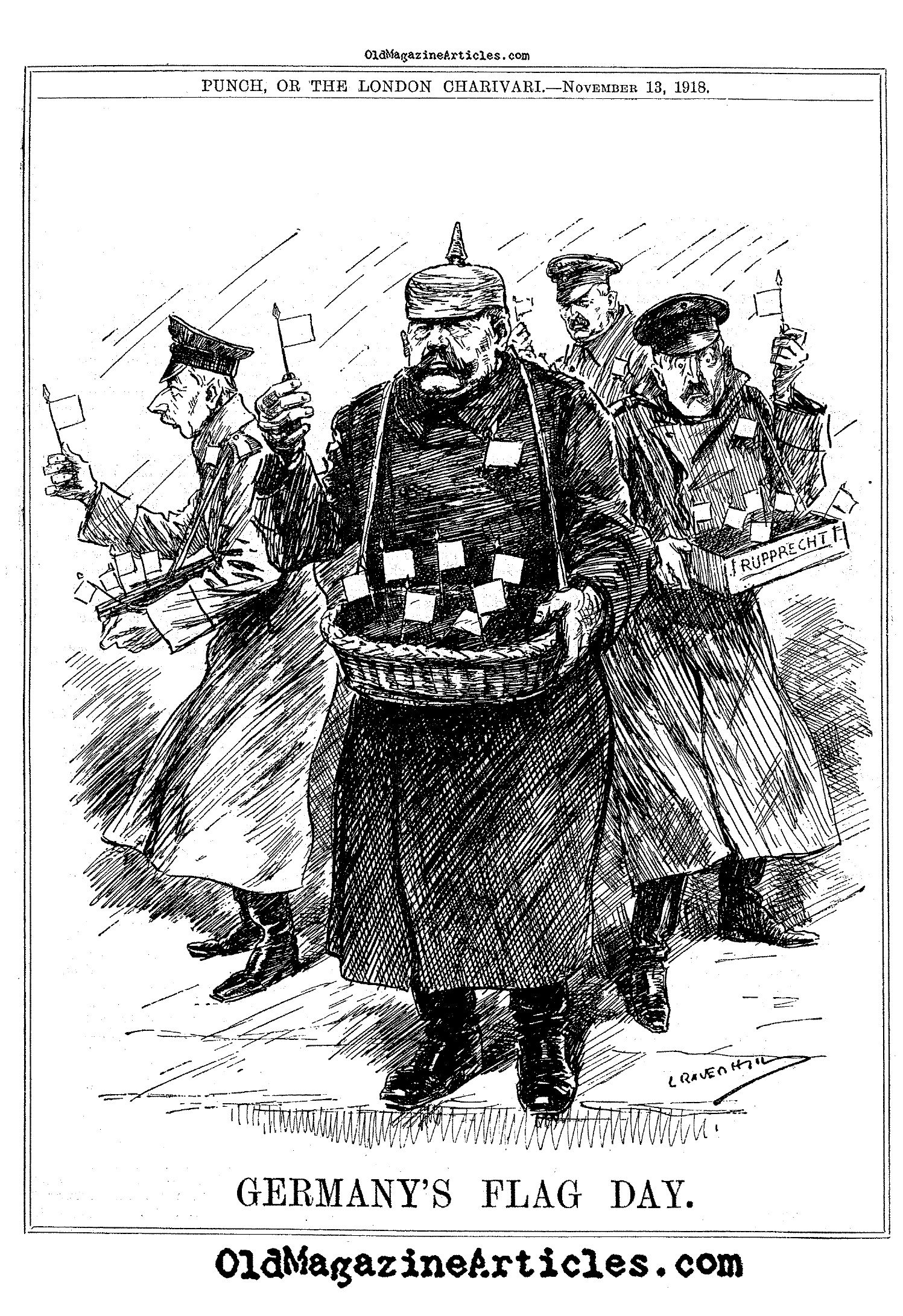 Flag Day in Germany  (Punch, 1918)
